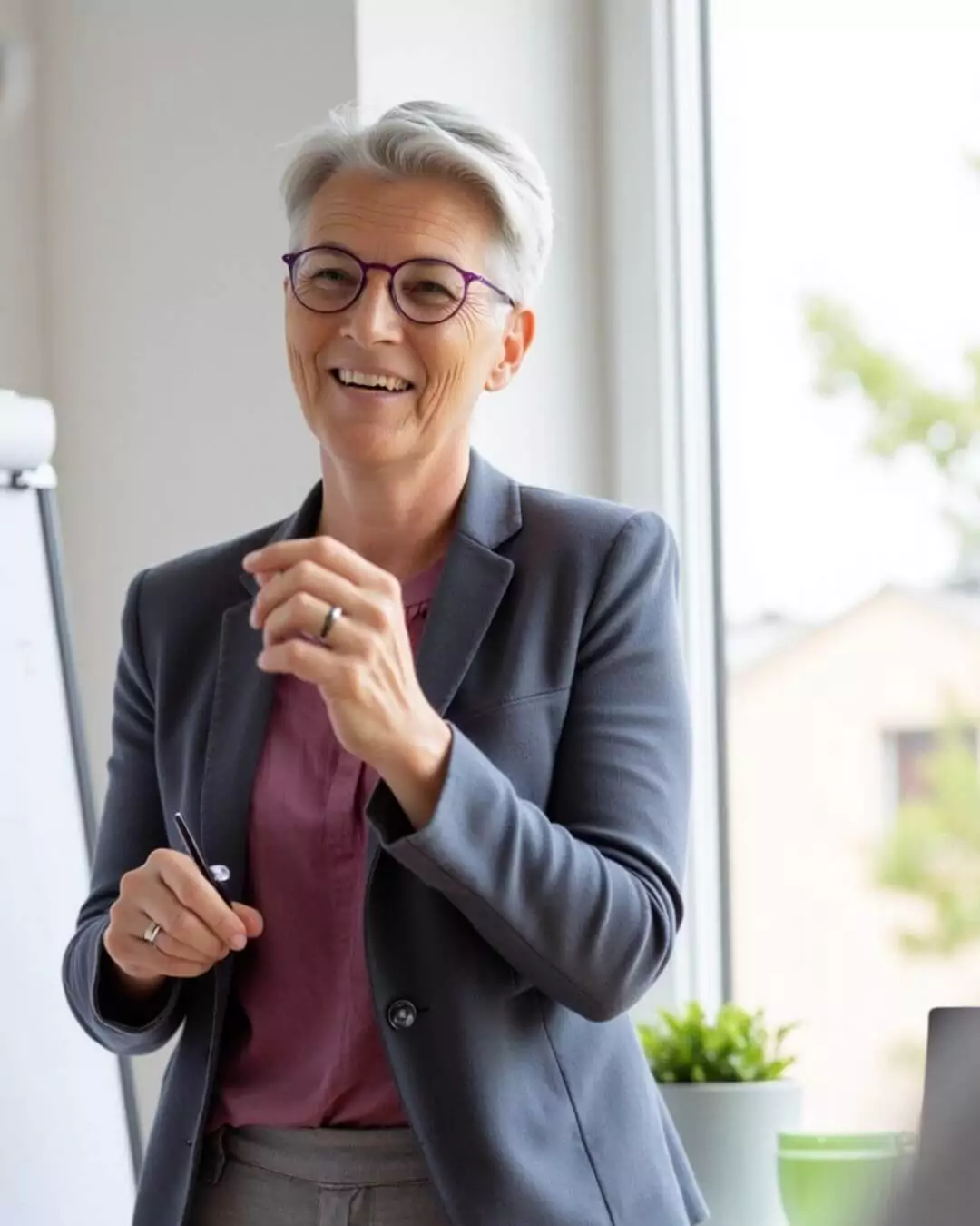 Gerlinde Böhm in einer Resilienz Vortragssituation